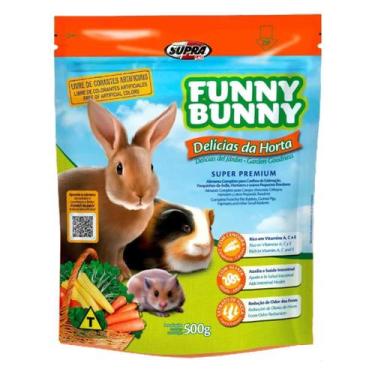 Imagem de Ração coelho e roedores FunnyBunny Delicias da Horta 500g - SUPRA PETS