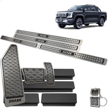 Imagem de BYD  Shark 2025 Soleira Baixo Relevo Pedaleira Descanso Inox - Threepa