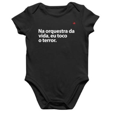 Imagem de Body Bebê Algodão Na orquestra da vida eu toco o terror - Foca na Moda
