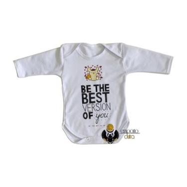 Imagem de body nenê criança roupa bebê manga longa Be the best version of you - 