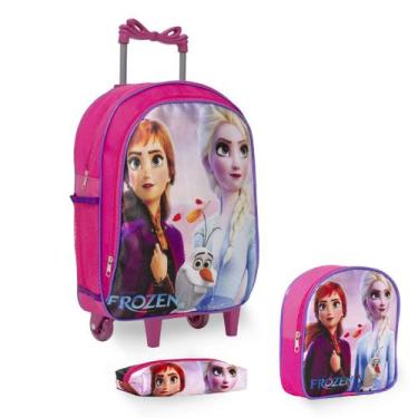 Imagem de Kit Mochila Infantil Frozen Rodinha Com Lancheira Grande - Toys 2U