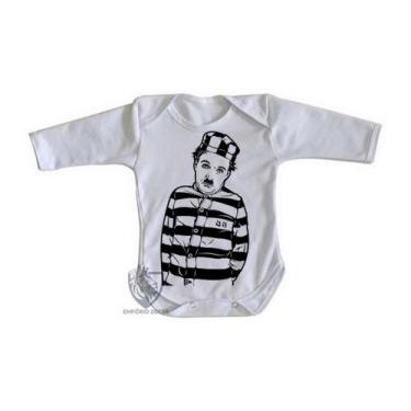 Imagem de body nenê criança roupa bebê manga longa Charlie Chaplin Ator  - Empór