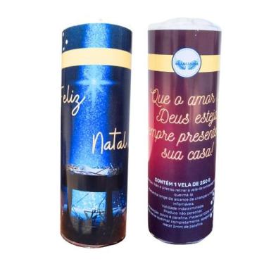 Imagem de Vela Natalina Presépio e Menino Jesus em vermelho 1 Un 250gr - OS ARCA