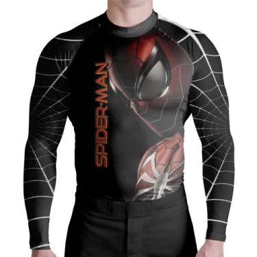 Imagem de Rash Guard Atlética Esportes Spider, M, Preto