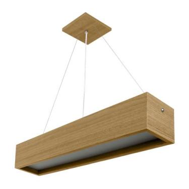 Imagem de Pendente em Madeira Freíjó Wood Retangular 64x13Cm 1 ou 2 luzes - Casa