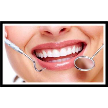 Imagem de Quadro Decorativo Dentista Dentes Sorriso Odontologia Consultórios Sal
