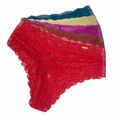 Imagem de Kit 20 Kit Lingerie Revenda Calcinhas De Renda Fio Dental Confort Poli