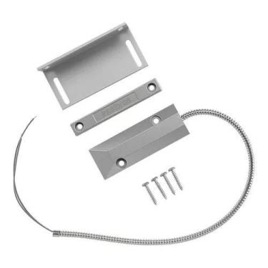 Imagem de Sensor Magnetico Com Fio Para Portas Metalicas - Intelbras, Prata