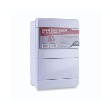 Imagem de Quadro Distribuição Embutir Para 16 Disjuntores Force Line