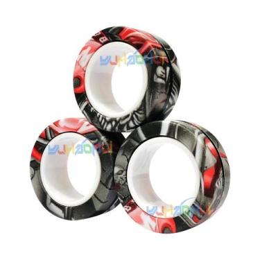 Imagem de Conjunto de 3 Giradores Magnéticos Coloridos - Brinquedo Antiestresse 