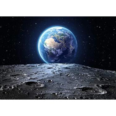 Imagem de BELECO 1,5 x 0,9 m Tecido Terra Pano de Fundo Universo Espaço sideral Superfície Lua Planeta Estrelas Fotográfico Fundo Crianças Astronautas Festa Aniversário Decoração Estúdio Foto Adereços