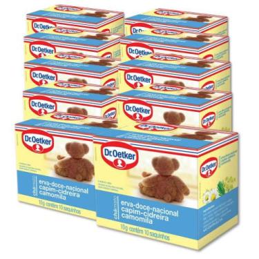 Imagem de Chá Dr.Oetker Erva Doce Capim Cidreira e Camomila 10 caixas - Dr. Oetk