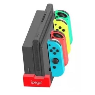 Imagem de Base De Carregamento P/ 4 Controle Joy-con Nintendo Switch - Ipega