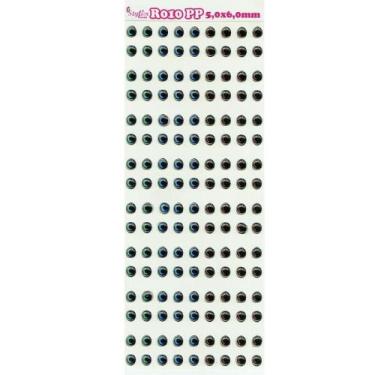 Imagem de Cartela de Olhos Resinados Styler Biscuit R010 PP - 5,0 x 6,0mm