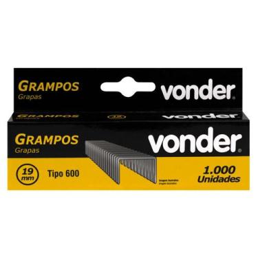 Imagem de Kit 2000 Grampos 19mm Tipo 600 Vonder Para Grampeador Elétrico Gpe916