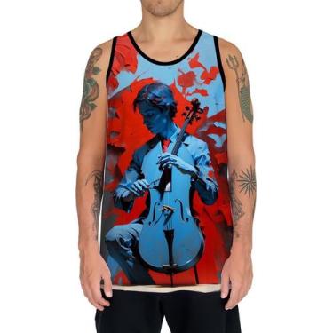 Imagem de Camiseta Regata Tshirt Instrumento Corda Violoncelo Arte 4 - Enjoy Sho