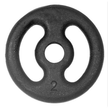 Imagem de Anilha 2kg (PAR). Pintada...ideal para pratica de exercicios - Fundiba