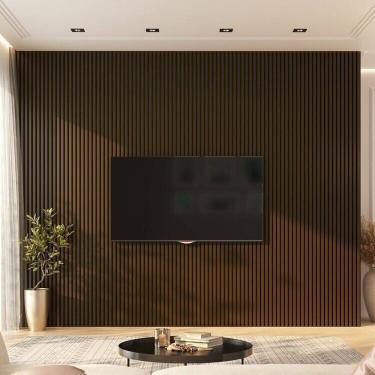 Imagem de Painel Ripado de Pvc 6 Barras de 2,70m X 0,15cm Venda em 2,43m² Marrom