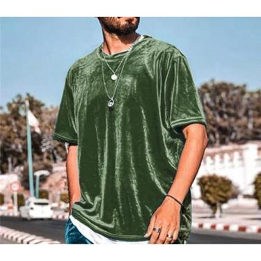 Imagem de Camiseta Veludo Casual - DBS, Verde musgo, GG