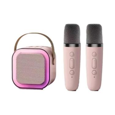 Imagem de Máquina Portátil De Karaokê Bluetooth Com Microfones Sem Fio K12 5.3 S