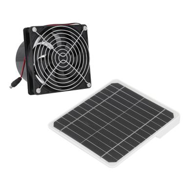 Imagem de Ventilador Movido a Energia Solar, Ventilador Solar Com Rede de Proteção 50W 12V 6,5 Polegadas Kit de Exaustor de Painel Solar Ventilador de Ventilação de Telhado Solar para