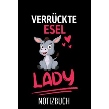 Imagem de Esel Bauernhof Tier Frauen Verrückte Esel Lady Esel: Liniertes College Notizbuch (A5) mit 120 Seiten