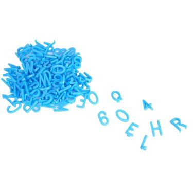 Imagem de Blue Letters, Felt Board Letters – Conjunto de 294 peças de letras para quadros de cartas com números e símbolos, quadro de mensagens de 1,9 cm para quadro de feltro
