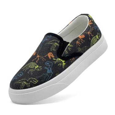 Imagem de Tênis infantil para meninas e meninos, de lona, leve, respirável, desenho animado, cano baixo, casual, Preto, 15