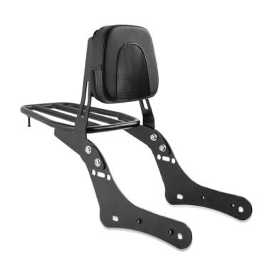 Imagem de Encosto de motocicleta Sissy Bar com bagageiro – psler Almofada removível para encosto de passageiro com suporte de prateleira para Vulcan VN650 EN650 S650 2015-2024