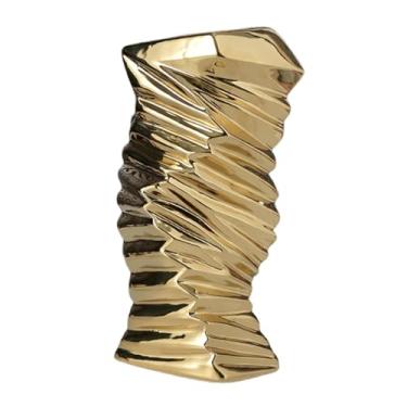 Imagem de IEUDNS Vaso de cerâmica vaso de flores decorativo recipiente de flores presentes de aniversário vaso de arte moderna arranjo floral para mesa estante, L