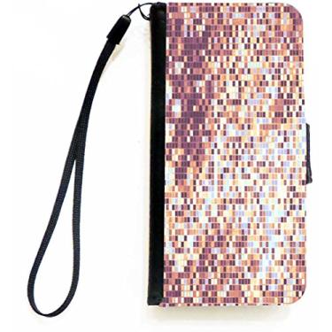 Imagem de Rikki Knight Grunge mini mosaico roxo quadrado flip carteira iPhonecapa com aba magnética para Apple iPhone 5c