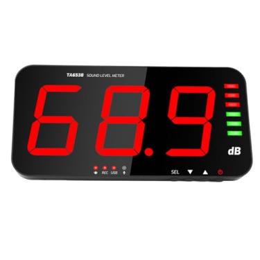 Imagem de Medidor de Decibéis, Medidor de Nível de Som Com Tela LED Grande de 13 Polegadas, Faixa de 30-130dB, Medidor de Ruído de Montagem Em Parede para Sala de Aula Medidor de Som