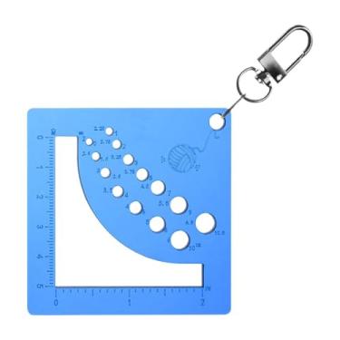 Imagem de shamjina Régua de medição de pinos de suéter, régua de ginágio de tricô, artesanato de artes medidas para acolchoado, projetos de artesanato, tricô, Azul