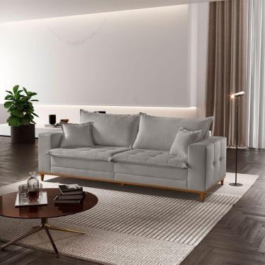 Imagem de Sofá Matrix 02 Módulos De 100cm B25cm Meu Sofá Online A230 Linho Cinza