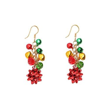 Imagem de Brincos de corrente longa com pingente de sino sininho de sininho fofo de corrente longa para mulheres, anzol, pendurado, hipoalergênico, festival, festa de ação de graças, presente para melhor filha,