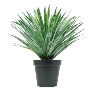Imagem de Velener Planta de agave artificial em vaso preto com seixos de pedra real - 94 cm