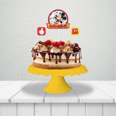 Imagem de Topo de bolo festa Mickey Decoração Aniversário completo 3pç - Piffer