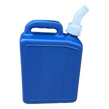 Imagem de Bombona Galão para combustivel 5 L Azul Com Tampa Rosqueavel Bico Desp