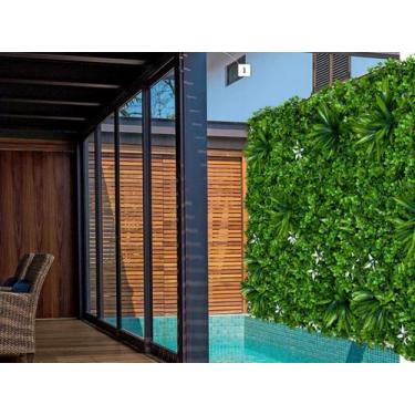 Imagem de Painel de 4m² Jardim Vertical Plantas Artificiais Jardim com Cobertura
