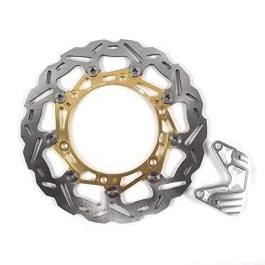Imagem de 1 peça de rotor de disco de freio dianteiro flutuante grande compatível com Honda Forza 250 2008-2010, peças de acessórios de motocicleta dourada