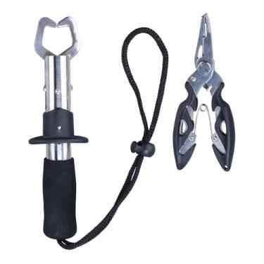 Imagem de Kit Alicate Pega Peixe Inox Mais Alicate De Pesca Tira Anzol