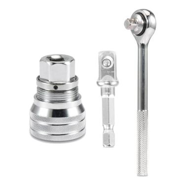 Imagem de Conjunto de chaves de soquete universal ， 10-19mm 3/8 Adaptador Ferramenta de chave de soquete ajustável para reparo de automóvel