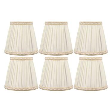 Imagem de GRCFUMO 6 unidades de abajur de tecido, abajur de lâmpada com clipe, abajur de parede decorativo simples e moderno resistente ao desgaste para uso no quarto