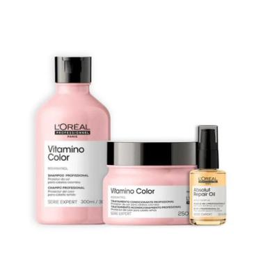 Imagem de Kit Vitamino Color Sh 300ml + Masc 250ml + Óleo 30ml - Loreal Profissi