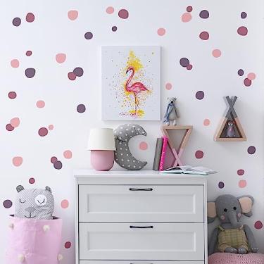 Imagem de Adesivo De Parede Bolinhas Irregulares Rosa e Magenta 2m²