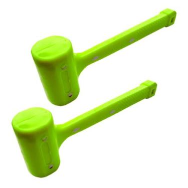 Imagem de 2 Marreta De Borracha Silicone Alma Em Fibra De Vidro 500g - I.D.E.A.+
