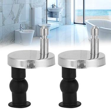 Imagem de Parafusos de assento de lavatório, dobradiças e parafusos de metal 75 x 45 mm, fundição moderna e simples, parafusos de reposição para assento de vaso sanitário, para restaurantes, banheiro