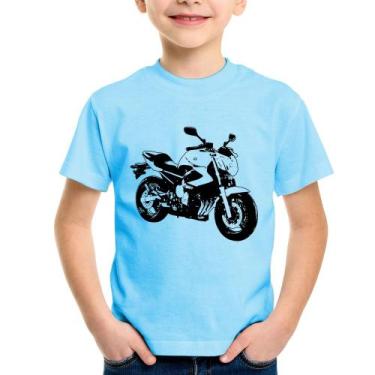 Imagem de Camiseta Infantil Moto XJ6 N Art - Foca na Moda, Azul bebê, 6