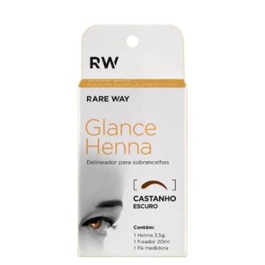 Imagem de Henna Sombrancelhas Castanho Escuro Glance Rare Way
