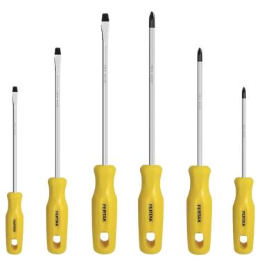 Imagem de Kit Jogo De Chave Fenda E Philips 6 Pçs Profissional